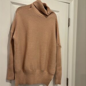 Cozy Tan Turtleneck Sweater